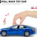 gidoyi Toy Car Model S Alloy Model Cars Pull Back Vehicles 1/32 Scale Car Toys for Toddlers Kids (Blue)
