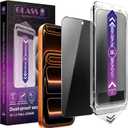 2 Pack Privacy Screen Protector for iPhone 17 Pro 6.3-Inch Auto Dust Removal, No Bubbles,Anti-Spy Tempered Glass Film, Easy Installation