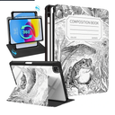 for iPad Air 11 inch Case, Air 5th/4th Generation 10.9, Pro 11'' Case Women Girls for Apple Pencil Holder Cute Frog Rotating Folio Cover for iPad Air 11 2024 (M2), 10.9 2022 2020, Pro 11