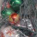 AIRIVO Christmas Tree Ball Ornaments, 28ft 25 Bulb Outdoor Christmas String Lights, Indoor Christmas Lights Plug in End to End Expandable, Ornaments for Christmas Tree Decorations (Multi-Colored 2)