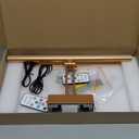 Mocalido 2 Pack Picture Light Battery Operated for Wall, 16in Wireless LED Art Light for Painting with Remote, 5200mAh Dimmable Frame Lights for Gallery Library, Brass