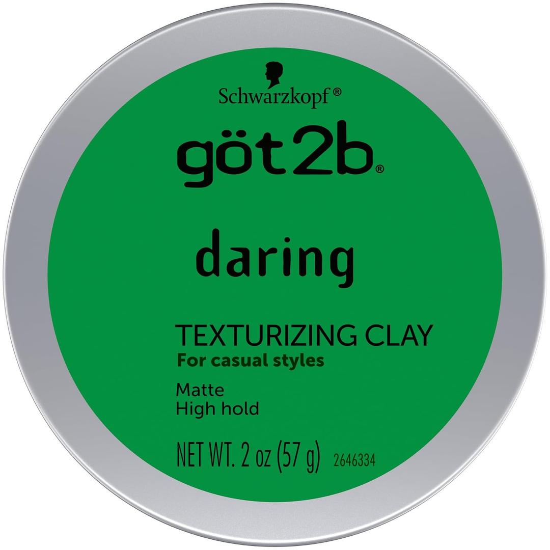 3 x got2b Daring Texturizing Clay, 2 Fl Oz, Matte Finish and High Hold Styling Hair Clay For Men and Women, Non-Greasy, Non-Sticky Hair Texturizer for Short to Medium Hair