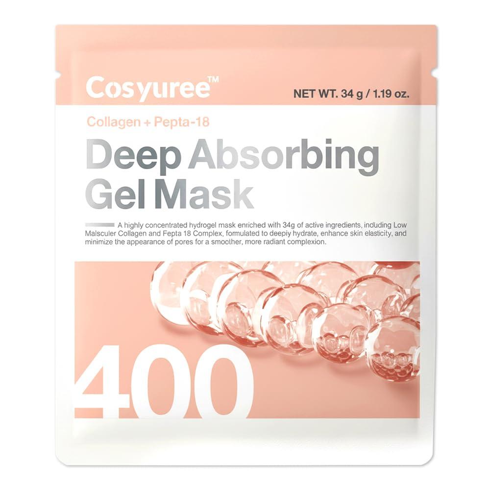 Collagen Deep Absorbing Hydrogel Mask, Korean Collagen Hydrogel Mask, Overnight Face Mask, Hydrating, Glass skin, Rejuvenation, Korean Skincare, 34g x 5ea