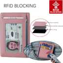 3 x Travelambo Slim Wallet Front Pocket Minimalist Leather RFID Blocking Medium Size