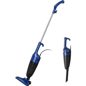 Stick Lightweight Vacuum Cleaner for Home & Apartment, Corded Handheld vac Cleaners with Crevice Tool, Perfect Household Vacuum Cleaners for Carpet, pet Hair, Hardwood Floor (Blue)