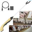 35" Cattle Prod, Upgraded Waterproof Cattle Prod Stick for Modern Livestock Management,Sheep - Livestock Herding ToolYellow