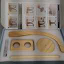 Baffect Yarn Holder Magnetic, Yarn Ball Holder Wooden, Yarn Spindle with Double Spindles, Spinning Yarn Holder for Crochet Lovers (Natural)