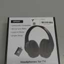 WallarGe Wireless Bluetooth Headphones for TV Watching, Comfortable for Seniors with Bluetooth 5.3, Easy Setup Headphones with USB Transmitter, 25 Hours Play and No Audio Delay, Black