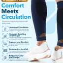 Doctor's Select 2 Pairs Copper Calf Compression Sleeve - Leg Compression Sleeves for Women & Men, Shin Splint Relief (Large-X-Large)