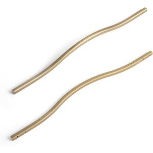 Goo-Ki Low Profile Champagne Bronze Cabinet Pulls, Double Hole Centers (11.3''/12.6'') Zinc Alloy Handle for Drawer Cupboard Wardrobe,6 Packed