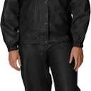 FROGG TOGGS Women's Classic All-Purpose 2-Layer Waterproof Breathable Rain Suit (Medium, Black)