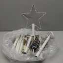 Christmas Decorations Star String Lights, 320 LEDs Outdoor Waterfall Tree Lights with 13" Topper Star, Plug in Waterproof Hanging Fairy Lights for Xmas New Year Holiday Party Yard Patio Decor