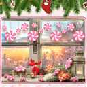 Syhood 120 Pcs Fake Candy Christmas Decorations Peppermint Candy Decorations Christmas Tree Hanging Ornament for Holiday Party DIY Crafts(Pink,1'' 1.4'' 1.8'',Round)