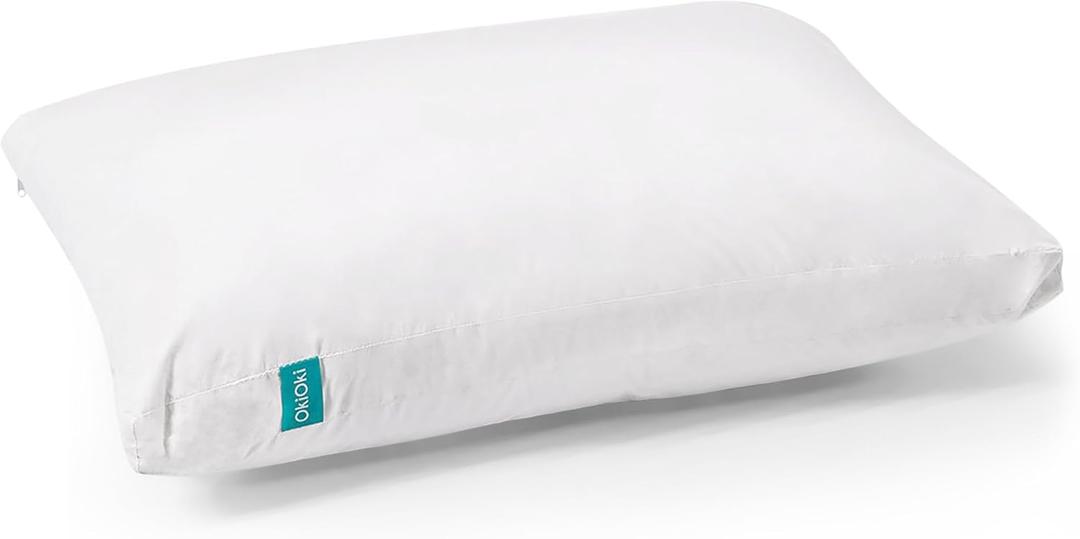Benjara Swan Standard Pillow, 20x28, Down Alternative, Washable Hypoallergenic, White