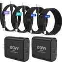 iPhone 17 Charger,45W Fast Charging Dual Port USB C Charger Block with 3/6/10/10FT Type C Charging Cable-PD Quick Adapter 3.0 for iPhone 17e/17/17 Pro/17 Pro Max/Air/16/15 Pro Max/Plus,iPad (Black)