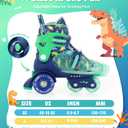 Kids Roller Skates for Beginners - ZOOBLISS Toddler Roller Skates for Boys and Girls Ages 3-7 with Light-Up Wheels & 4 Adjustable Sizes, Tri-Wheel Training Skates for Kids - Small US Kids' sizes 11.5 to 13.5