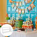 2 Pack Wood Cake Pop Stands for Display 3 Tier White Wooden Lollipop Holders 17 Hole Sucker Stand for Dessert Table for Wedding, Birthday Party Fit 0.16" / 4mm Lollipop Sticks