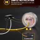 Partsam 10Pcs Dual Revolution 2 inch Round 9LED Marker Light, Amber Side Marker Clearance Lights to Blue Auxiliary Lights for Trailer Truck, Clear Lens,12V, Waterproof