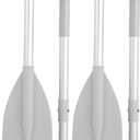 Boat Oars, 2Pcs Oars for Row Boat of Oars 51.97" Long with Oar Locks, Split Shaft Aluminum Oars Canoe Kayak for Inflatable Boat Rubber Dinghy Water Marine Sports