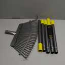 Garden Leaf Rakes, 6FT Rake for Lawns Heavy Duty 25 Metal Tines 18.5 inch Wide, Adjustable Steel Handle, Rakes for Leaves, Gathering Shrub, Grass, Yard