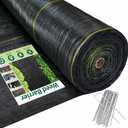 4ft x300ft Black Weed Barrier 3.5oz Landscape Premium Fabric-Heavy Duty Woven Ground Cloth with Superior Permeability Weed Control Convenient Design