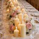 Veiuwa 72 Pack Ivory Pillar Candles Bulk Set, 2x3 2x4 2x6 Inch - 24 Each Size, Dripless Smokeless Clean Burning for Wedding Centerpieces, Home Decor, Church, Romantic Ambiance！