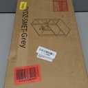 3-Tier Small Narrow Wood Side Table with Charging Station, Skinny Nightstand for Small Space, Slim Bedside Table with Storage for Couch, Thin End Table with USB Ports and Outlets, Grey White (1 Pack)