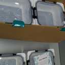 8 Pack 36oz Large Glass Meal Prep Containers with lids, Glass Food Storage Containers with Leak Proof Snap Lock Lids , Airtight Bento lunch Boxes, Kitchen Storage, Oven, Freezer and Dishwasher Safe (Black)