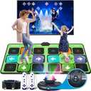 FWFX Wireless Dance Mat for TV, 2-Player Musical Electronic Dancing Pad for Kids & Adults, for Family Party Games, Exercise, Yoga & Fitness - Birthday for Boys & Girls(Green)