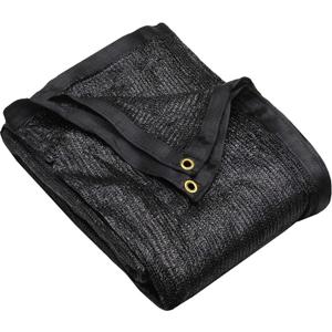 70% 10 ft x 20 ft Black Sunblock Shade Cloth Net Mesh Shade tarps with Grommets for Garden Patio Plant Cover Greenhouse Swimming Pool or Barn Kennel Pool Pergola