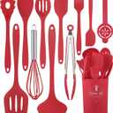 Pranski Kitchen Utensils Set-12 Pieces Silicone Cooking Utensils Set (Dishwasher Safe) 392F Heat Resistant Spatula Set, Nonstick Cookware