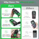 Rechargeable Moisture Meter for Wood, Walls & Hardwood Accurate Pin-Type Digital Tester with Large Color Display, Automatic Alarm, Calibration & HOLD Function for DIY & Construction Projects