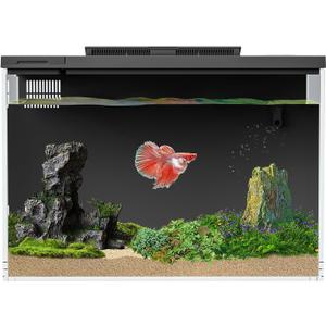 ERAARK 4 Gallon Betta Fish Tank,Smart APP Control Aquarium with Filter,Light,Water Pump,Self Cleaning