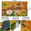 MAINEVENT Door Mat Floral 30x17 Inch, Flower Doormat, Coir Doormat for Covered Outdoor Area, Welcome Mat for Outside Entrance, Floral Outdoor Rug