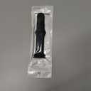 Sport Silicone Band Compatible with Apple Watch, Adjustable, Soft Rubber (Black)