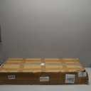 Hiboom 36 Inch Compost Spreader, Peat Moss Spreader, Manure Roller with Adjustable T Shaped Handle, Lightweight Metal Mesh for Lawn Garden Spreading Manure Topsoil (Black) (15.7 x 36 Inch)