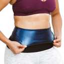 Sweat Shaper Waist Trimmer for Women, Waist Trainer Sauna Belt, Neoprene-free Waist Cincher, Thermo Sauna Slimming Belt (Small, Black)