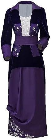 ADuchessCos Titanic Rose DeWitt Bukater Cosplay Costume Titanic Dress Purple Rose Flying Costume Outfit for Women, Adult Size 2XL