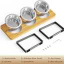 2 Pack Elevated Cat Bowls with 3 Stainless Steel Bowls | 10 Tilted Anti-Vomiting Raised Cat Food Bowl for Small Cats and Puppies Pet Bowl with Stand