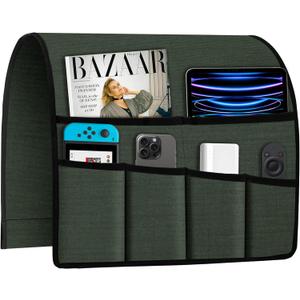 Joywell Linen Armchair Caddy Remote Control Holder for TV Recliner 6 Pocket Storage Organizer Sofa Armrest Caddie Magazine Phone iPad Storage Recliner Remote Holder for Snakes, Green Joywell Linen Armchair Caddy Remote Control Holder for TV Recliner 6 Pocket Storage Organizer Sofa Armrest Caddie Magazine Phone iPad Storage Recliner Remote Holder for Snakes, Green