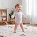 ROBOTIME Baby Play Mat 50"x50", Extra Thick 30D Sponge Baby Mat for Floor, Non-Slip & Washable Play Mat for Babies 0-6 Months, Perfect for Playpen, Tummy Time & Infants