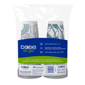 DIXIE TO GO The box contains 6 pieces of 26 insulated paper cups &lids 12oz(354.8ml)