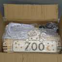 Stuffed Animal Storage Zoo Tower,56In Wooden Large Stuffed Animal Holder Organizer with Wheels,Stuffy Plushies Storage with Elastic Band&Mesh Bottom,Toy Storage Organizers for Playroom Bedroom Nursery