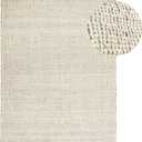 Natural Jute Cotton Area Rug - 5x8 Rug - Boho Rugs for Living Room, Bedroom, Dining Room, Hallway, Office, Entryway - Rustic Vintage Bohemian Carpet Home Dcor - Hand Woven Rugs 5x8 ft