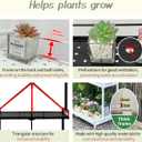 lumizone Foldable 4-Tier Plant Stand Indoor Outdoor Hanging Plant Shelf No Assembly Required Pot Placement Area With Wheels Sturdy Fall Prevention Storage Shelf Flower Pot Stand(4 Tier-White)