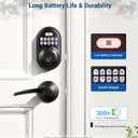 Veise Keyless Entry Door Lock, Electronic Keypad Deadbolt, Keyed Entry, Auto Lock, Anti-Peeking Password, Back Lit & Easy Installation Design, Matte Black