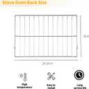 Allstare 304 Stainless Steel MHL63531403 Oven Rack Replacement for LG Stove Oven Parts 24 1/2" x 16" MHL63411403 MHL63531402 Rack-Flat LG Range Oven Parts Oven Shelf LDG4313ST Wire Rack 1 Pack