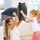 4 Pcs Linen Pillow Covers 18'' x 18'' Cotton Linen Decorative Throw Pillow Cases with Fringed Edges, Soft Washed Cushion Shams Zipper Closure Rustic Home(Minimalist Colors)