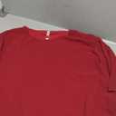 Neineiwu Womens Casual Scoop Neck Loose Top 3/4 Sleeve Chiffon Blouse Shirt Tops (XX-Large, Red)
