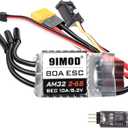 2-in-1 AM32 RC Crawler Brushless ESC, 80A ESC 2-6S Lipo with XT60/USB Programming Card, Brushless Electric Speed Controller for Axial SCX10 Traxxas TRX-4 TRX-6,1/8 1/10 Scale RC Truck Off-Road Car